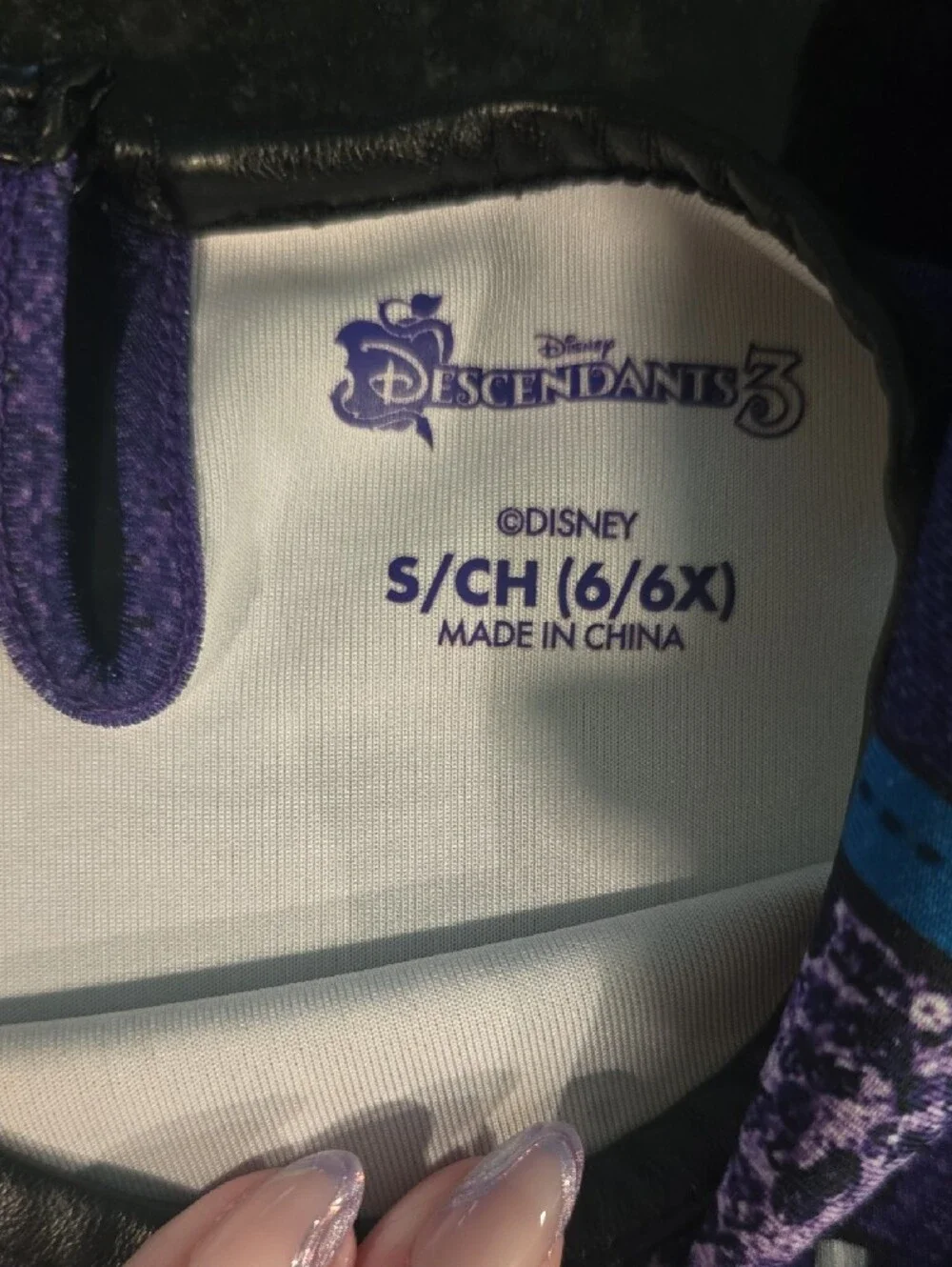 Disney Descendants Purple Layered Party Dress with Teal Trim